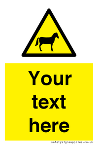 Custom warning horses